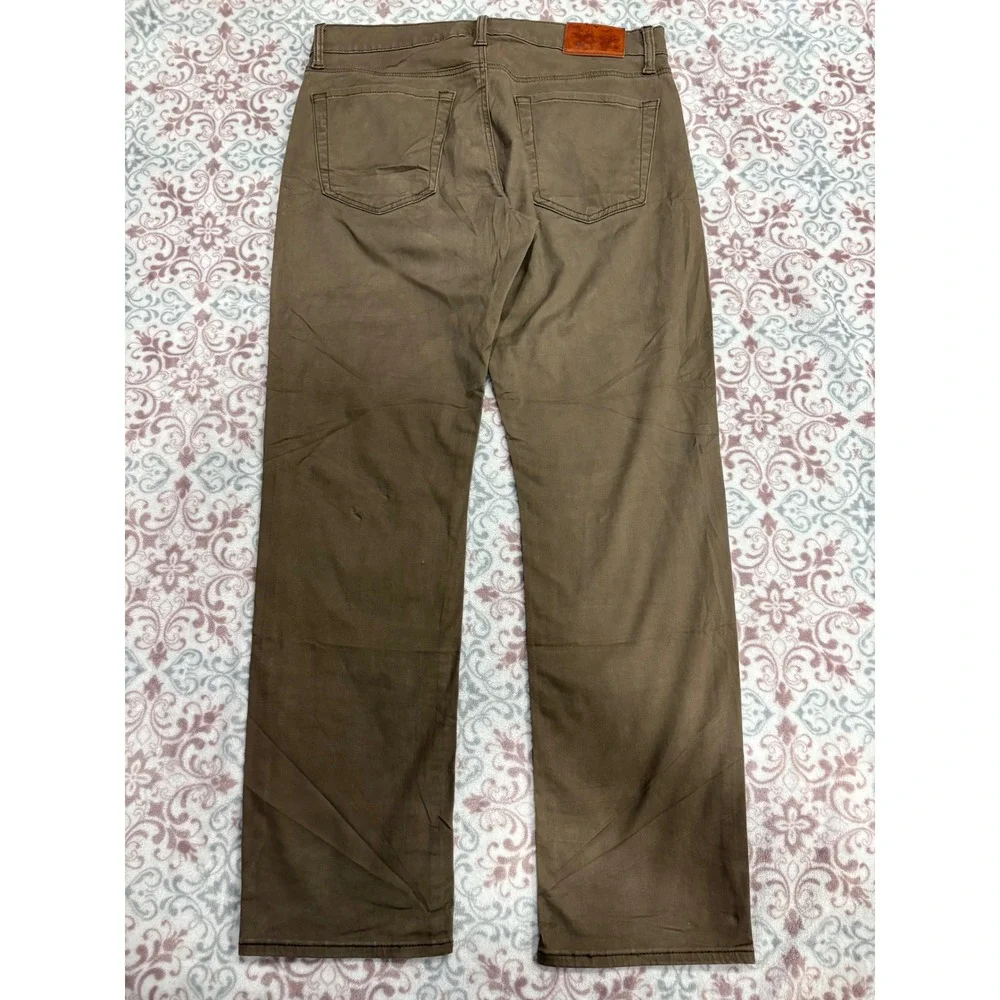 Lucky Brand 121 Slim Straight Brown Pants Mens 32x30 Cotton Stretch Chino - Picture 12 of 16